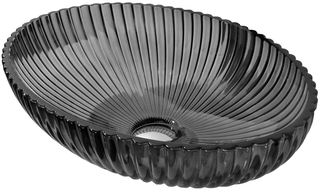 Mexen Zira glass countertop washbasin 53 x 35 cm, black - 24175370