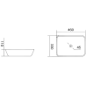 Mexen Tiva Glass Countertop Washbasin 46 x 33 cm, Transparent - 24184600