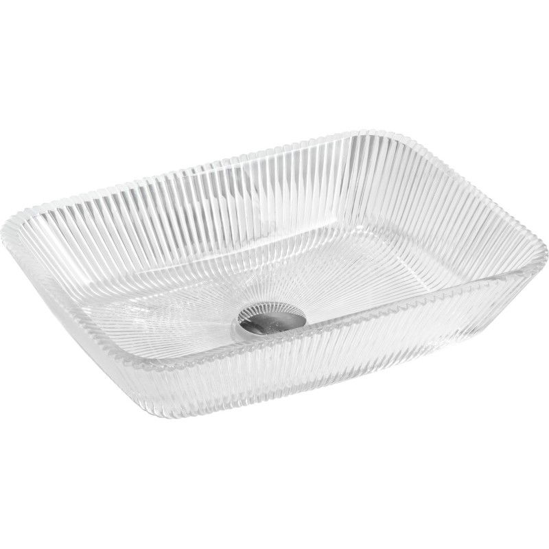 Mexen Tiva Glass Countertop Washbasin 46 x 33 cm, Transparent - 24184600