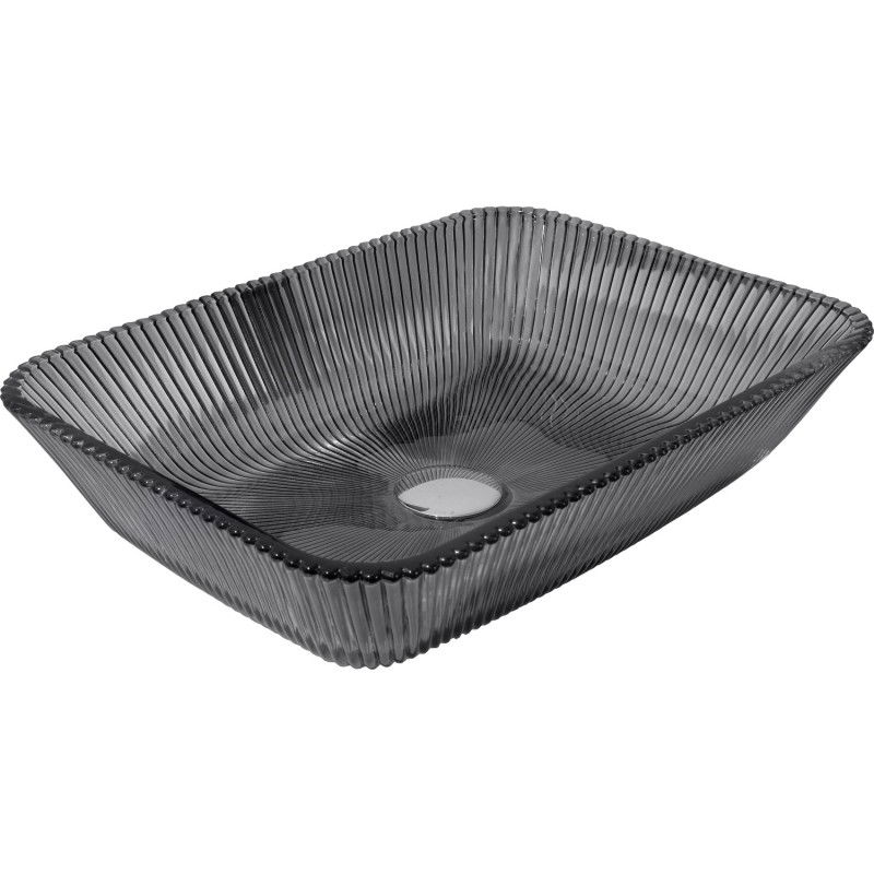Mexen Tiva glass countertop washbasin 46 x 33 cm, black - 24184670