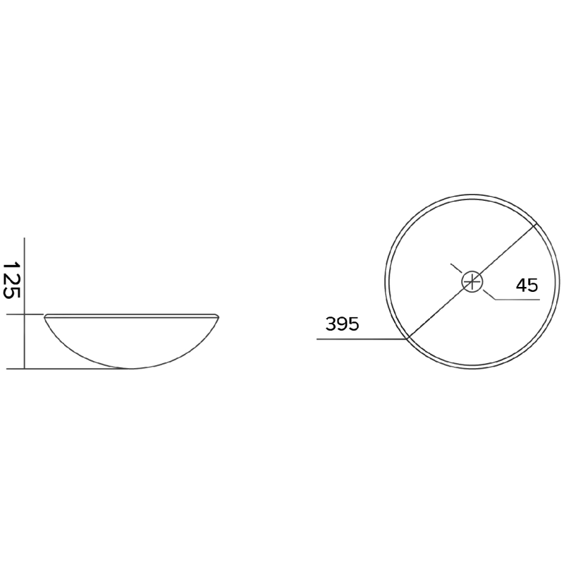 Mexen Zuri glass countertop washbasin 39 x 39 cm, black - 24193970