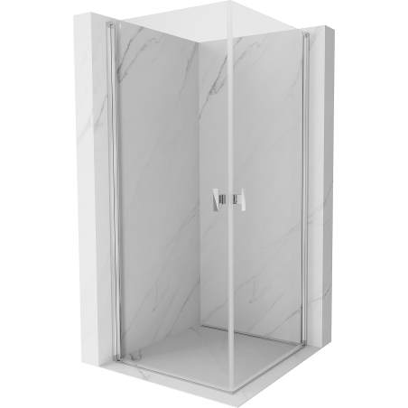 Mexen Mist-B Duo hinged shower enclosure 100 x 100 cm, transparent, chrome - 8A2-100-100-01-00