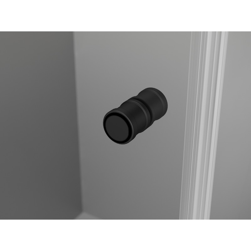 Mexen Mist-F Duo left folding shower cabin 115 x 100 cm, transparent, black - 8A6-115L-100P-70-00