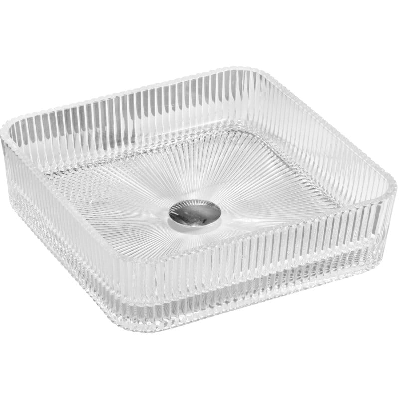 Mexen Nira glass countertop washbasin 39 x 39 cm, transparent - 24203900