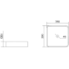 Mexen Nira glass countertop washbasin 39 x 39 cm, transparent - 24203900
