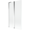 Mexen Mist L 2-wing bath screen 100 x 150 cm, transparent, chrome - 8A9L-100-011-01-00