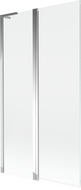 Mexen Mist L Shower Screen 2-Panel 100 x 150 cm, Transparent, Chrome - 8A9L-100-011-01-00