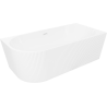 Mexen Silo freestanding corner right ribbed bathtub 150 x 75 cm, white, white overflow - 52891507500P-20