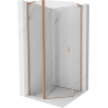 Mexen Mist L pentagonal shower enclosure with hinged door 80 x 80 cm, transparent, brushed copper - 8A8L-080-080-65-00