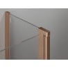 Mexen Mist L asymmetrical pentagonal shower cabin with swing doors 90x100 cm, transparent, brushed copper - 8A8L-090-100-65-00