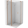 Mexen Mist L pentagonal hinged shower enclosure 100 x 100 cm, transparent, brushed copper - 8A8L-100-100-65-00