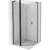 Mexen Mist L pentagonal shower enclosure swing 80 x 80 cm, transparent, black - 8A8L-080-080-70-00