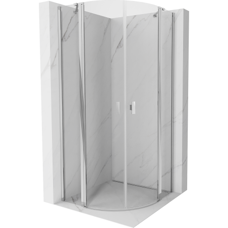 Mexen Mist semicircular shower enclosure tiltable 80 x 80 cm, transparent, chrome - 8A32-080-080-01-00