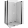 Mexen Mist L asymmetric pentagonal pivot shower enclosure 90 x 100 cm, transparent, black - 8A8L-090-100-70-00