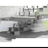 Mexen Silo freestanding right corner ribbed bathtub 150 x 75 cm, white, black overflow - 52891507500P-70