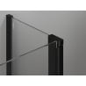 Mexen Mist L asymmetric pentagonal shower cabin, left hinge 80 x 90 cm, black frame, black - 8A8L-080-090-70-70-L