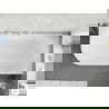 Mexen Silo freestanding corner right ribbed bathtub 150 x 75 cm, white/black, white overflow - 52891507575P-20