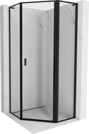 Mexen Mist L pentagonal shower cabin right 100 x 100 cm, black frame, black - 8A8L-100-100-70-70-P