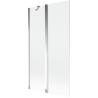 Mexen Mist 2-wing bathtub screen 100 x 150 cm, transparent, chrome - 8A9-100-011-01-00