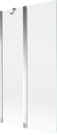 Mexen Mist 2-wing bathtub screen 100 x 150 cm, transparent, chrome - 8A9-100-011-01-00