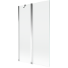 Mexen Mist 2-Wing Shower Screen 110 x 150 cm, Transparent, Chrome - 8A9-110-011-01-00