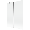 Mexen Mist 2-wing shower screen 130 x 150 cm, transparent, chrome - 8A9-130-011-01-00