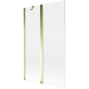Mexen Mist 2-wing bath screen 110 x 150 cm, transparent, gold - 8A9-110-011-50-00