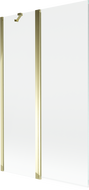 Mexen Mist 2-panel shower screen 110 x 150 cm, transparent, gold - 8A9-110-011-50-00