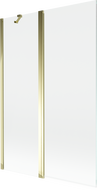Mexen Mist 2-panel shower screen 120 x 150 cm, transparent, gold - 8A9-120-011-50-00