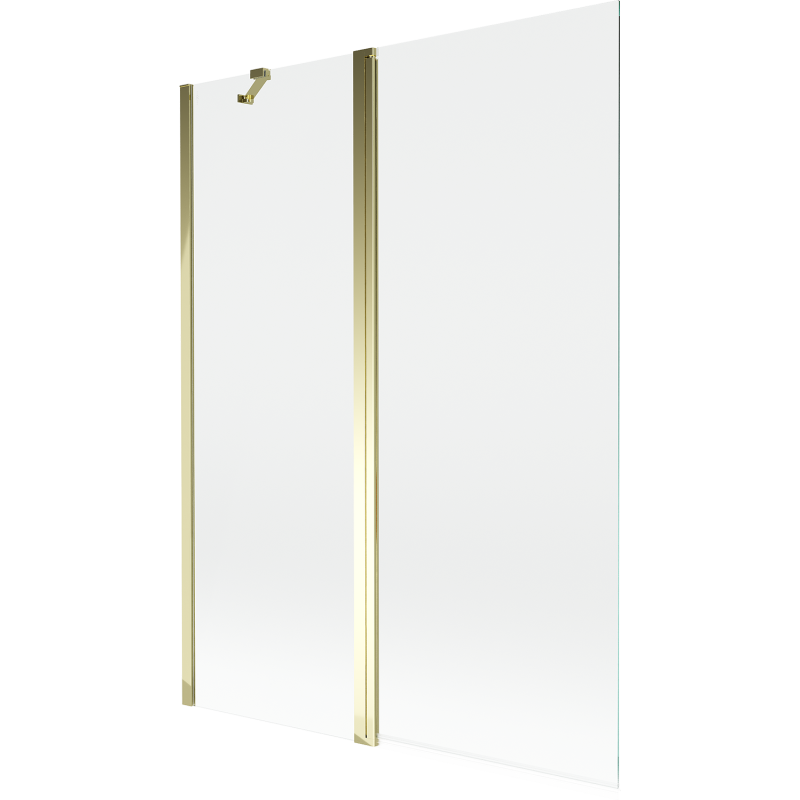 Mexen Mist 2-panel shower screen 130 x 150 cm, transparent, gold - 8A9-130-011-50-00