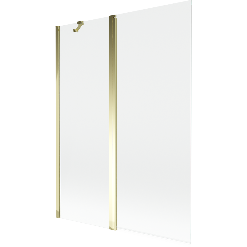 Mexen Mist shower screen 2-wing 130 x 150 cm, transparent, gold - 8A9-130-011-50-00