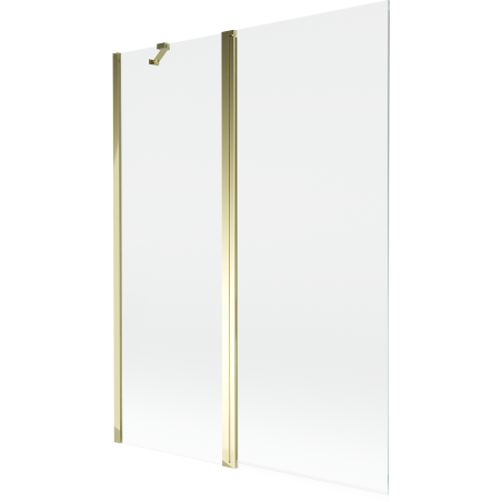 Mexen Mist 2-panel shower screen 130 x 150 cm, transparent, gold - 8A9-130-011-50-00