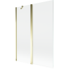 Mexen Mist shower screen 2-wing 130 x 150 cm, transparent, gold - 8A9-130-011-50-00