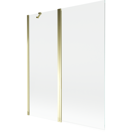 Mexen Mist 2-Panel Bath Screen 140 x 150 cm, Transparent, Gold - 8A9-140-011-50-00