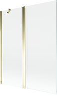 Mexen Mist 2-panel shower screen 140 x 150 cm, transparent, gold - 8A9-140-011-50-00
