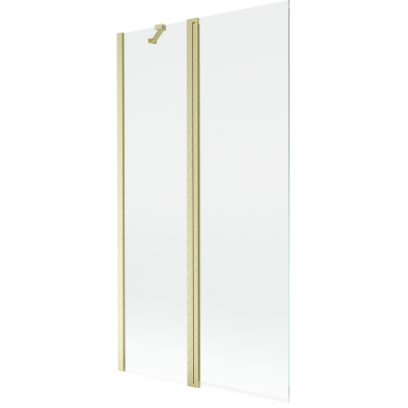 Mexen Mist shower screen 2-wing 100 x 150 cm, transparent, brushed gold - 8A9-100-011-55-00