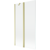 Mexen Mist 2-panel shower screen 100 x 150 cm, transparent, brushed gold - 8A9-100-011-55-00