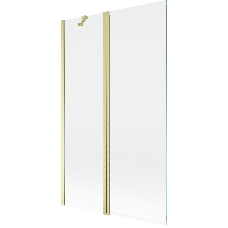 Mexen Mist 2-wing shower screen 110 x 150 cm, transparent, brushed gold - 8A9-110-011-55-00