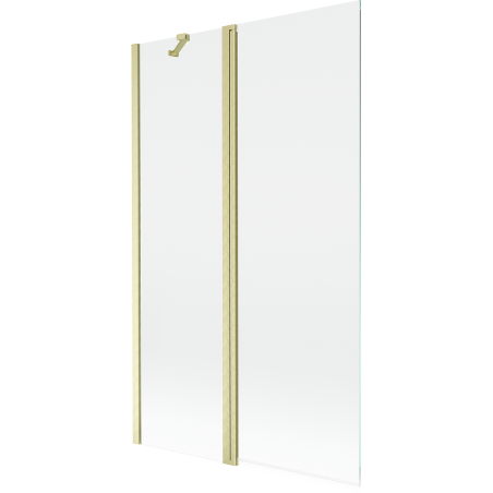 Mexen Mist 2-wing bath screen 110 x 150 cm, transparent, brushed gold - 8A9-110-011-55-00