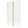Mexen Mist 2-wing bath screen 110 x 150 cm, transparent, brushed gold - 8A9-110-011-55-00
