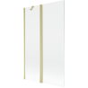 Mexen Mist 2-wing shower screen 110 x 150 cm, transparent, brushed gold - 8A9-110-011-55-00