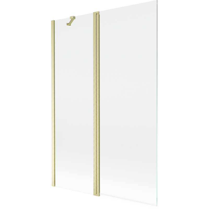 Mexen Mist 2-panel shower screen 120 x 150 cm, transparent, brushed gold - 8A9-120-011-55-00