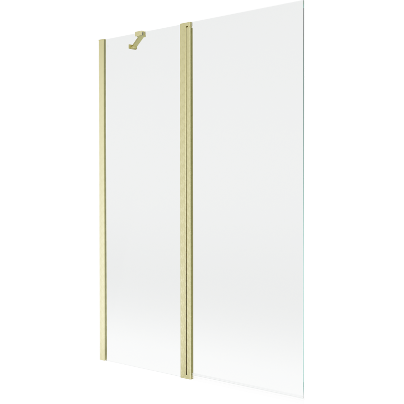 Mexen Mist shower screen 2-door 120 x 150 cm, transparent, brushed gold - 8A9-120-011-55-00