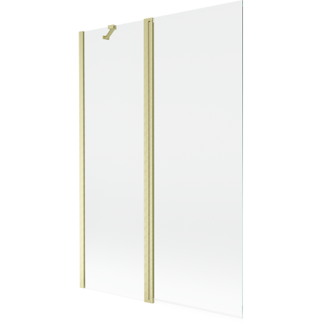 Mexen Mist 2-panel shower screen 120 x 150 cm, transparent, brushed gold - 8A9-120-011-55-00