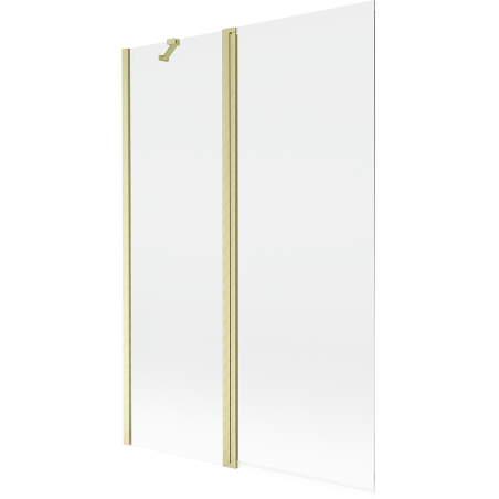 Mexen Mist shower screen 2-door 120 x 150 cm, transparent, brushed gold - 8A9-120-011-55-00