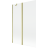 Mexen Mist 2-panel shower screen 120 x 150 cm, transparent, brushed gold - 8A9-120-011-55-00