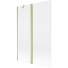 Mexen Mist shower screen 2-door 120 x 150 cm, transparent, brushed gold - 8A9-120-011-55-00