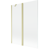 Mexen Mist 2-panel shower screen 130 x 150 cm, transparent, brushed gold - 8A9-130-011-55-00