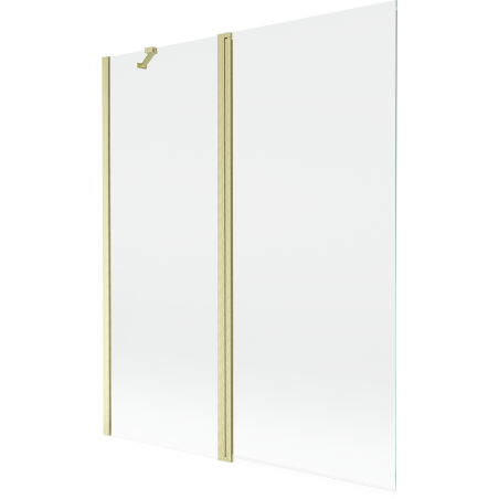 Mexen Mist 2-panel shower screen 140 x 150 cm, transparent, brushed gold - 8A9-140-011-55-00