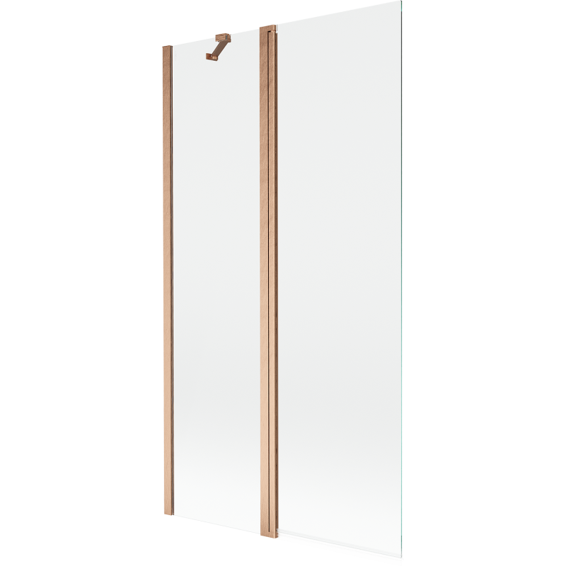 Mexen Mist 2-panel shower screen 100 x 150 cm, transparent, brushed copper - 8A9-100-011-65-00